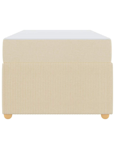 Struttura del letto con materasso Crema 100 x 200 cm Tessuto