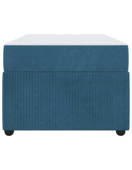 Struttura del letto con materasso Blu 100 x 200 cm Tessuto