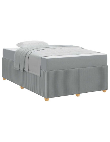 Struttura del letto Grigio chiaro 120 x 190 cm Tessuto