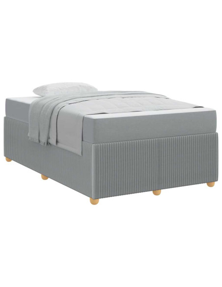 Struttura del letto Grigio chiaro 120 x 190 cm Tessuto