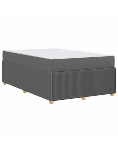 Struttura del letto Grigio scuro 120 x 190 cm Tessuto 2