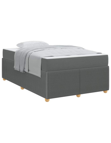 Struttura del letto Grigio scuro 120 x 190 cm Tessuto