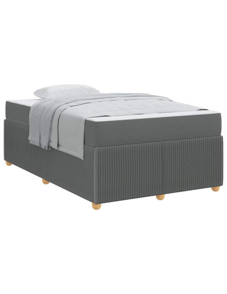 Struttura del letto Altro Grigio scuro 120 x 190 cm Tessuto