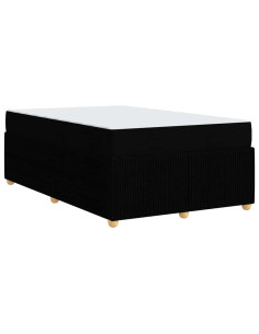 Struttura del letto con materasso Nero 120 x 190 cm Tessuto 2