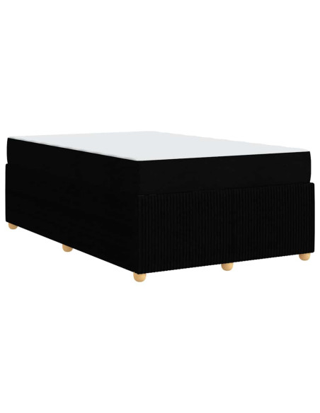 Struttura del letto con materasso Nero 120 x 190 cm Tessuto
