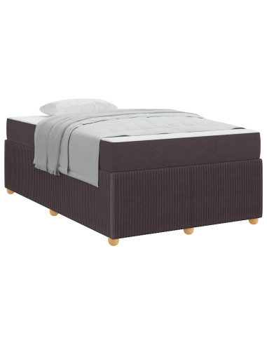 Struttura del letto Marrone Scuro 120 x 190 cm Tessuto