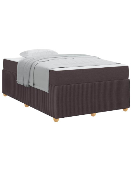 Struttura del letto Altro Marrone scuro 120 x 190 cm Tessuto