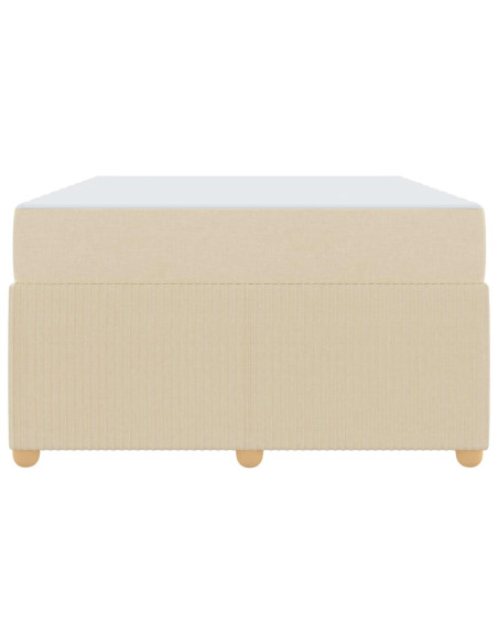 Struttura del letto con materasso Crema 120 x 190 cm Tessuto