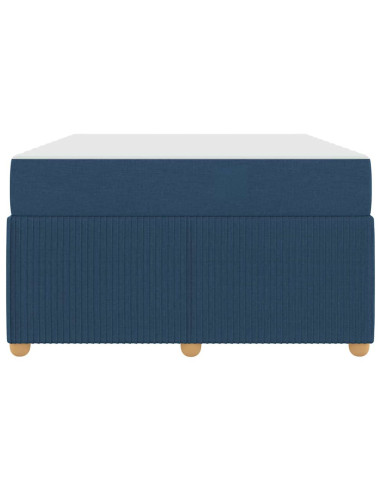 Struttura del letto con materasso Blu 120 x 190 cm Tessuto