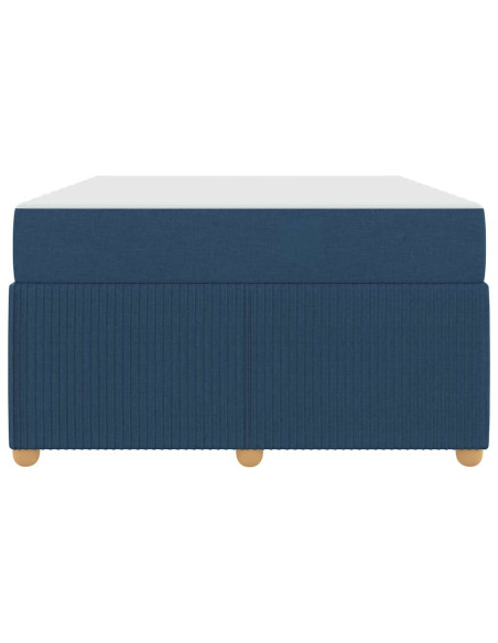 Struttura del letto con materasso Blu 120 x 190 cm Tessuto