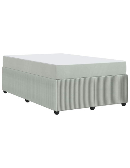 Struttura del letto Grigio chiaro 120 x 190 cm Tessuto