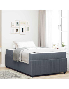 Struttura del letto Grigio scuro 120 x 190 cm Tessuto 2