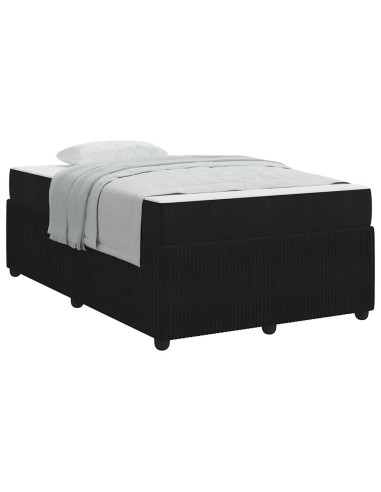 Struttura del letto con materasso Nero 120 x 190 cm Tessuto