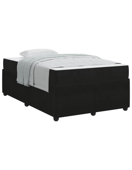 Struttura del letto con materasso Nero 120 x 190 cm Tessuto