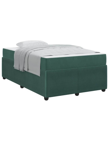 Struttura del letto Verde Scuro 120 x 190 cm Tessuto