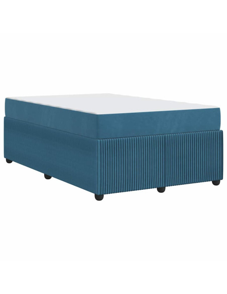 Struttura letto con materasso Altro Blu 120 x 190 cm Velluto