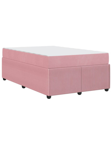 Struttura del letto con materasso Rosa 120 x 190 cm Tessuto