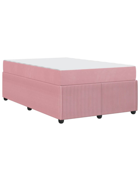 Struttura del letto con materasso Rosa 120 x 190 cm Tessuto