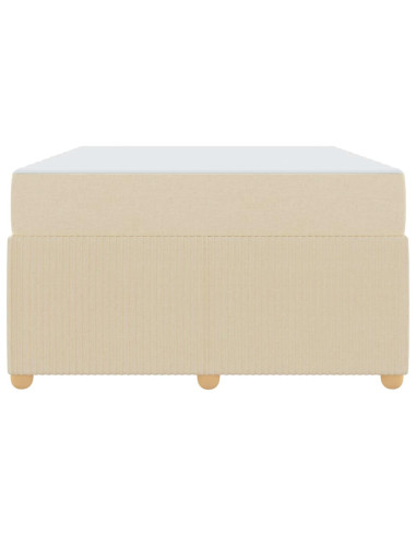 Struttura del letto con materasso Crema 120 x 200 cm Tessuto