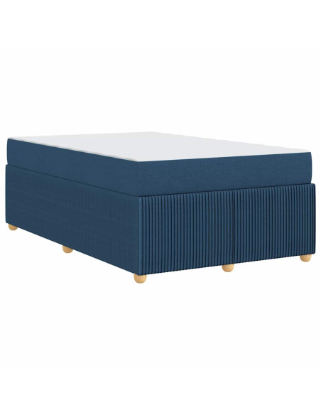 Struttura del letto con materasso Blu 120 x 200 cm Tessuto