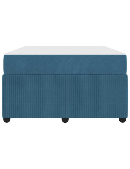 Struttura del letto con materasso Blu 120 x 200 cm Tessuto