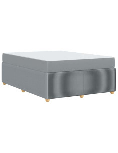 Struttura del letto Grigio chiaro 140 x 200 cm Tessuto 2