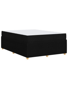 Struttura del letto con materasso Nero 140 x 200 cm Tessuto 2