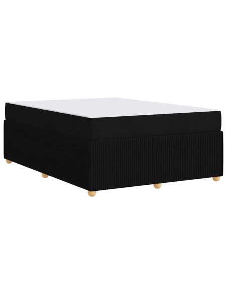 Struttura del letto con materasso Nero 140 x 200 cm Tessuto