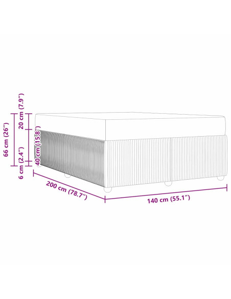 Struttura del letto con materasso Nero 140 x 200 cm Tessuto