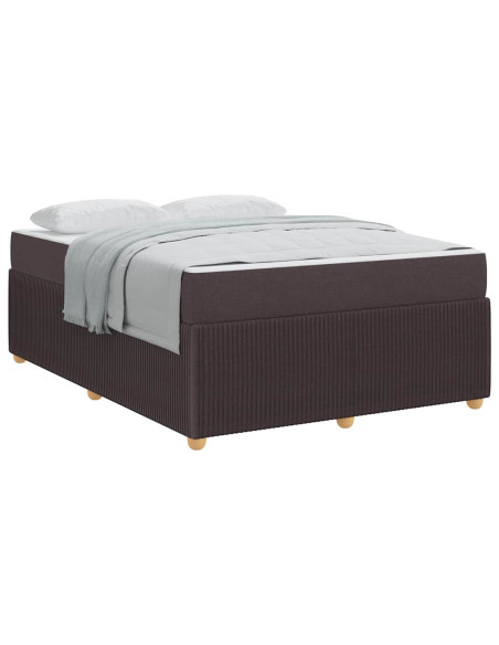 Struttura del letto Altro Marrone scuro 140 x 200 cm Tessuto