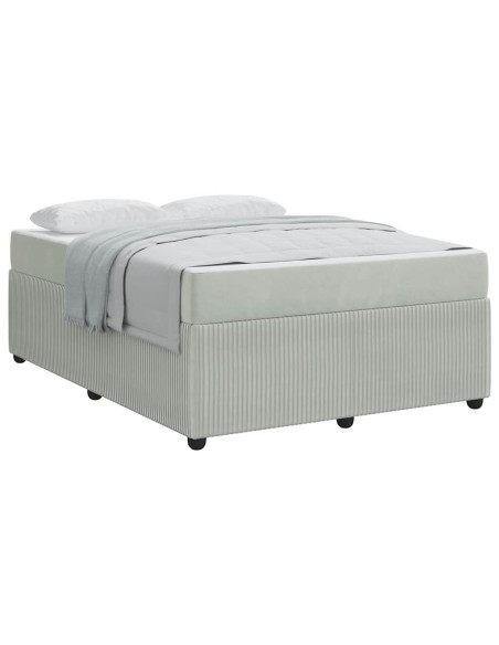 Struttura del letto Grigio chiaro 140 x 200 cm Tessuto