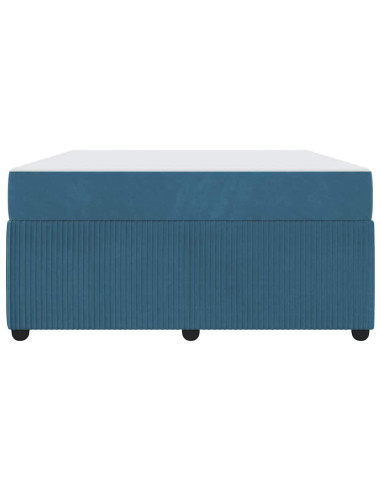 Struttura del letto con materasso Blu 140 x 200 cm Tessuto