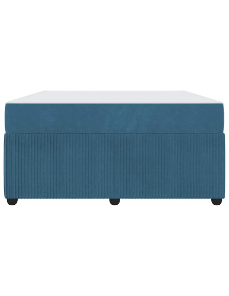 Struttura letto con materasso Altro Blu 140 x 200 cm Velluto