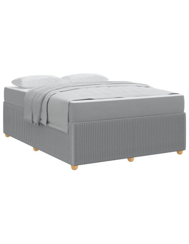 Struttura del letto Grigio chiaro 160 x 200 cm Tessuto