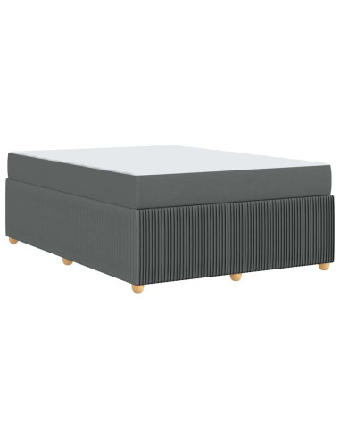 Struttura del letto Grigio scuro 160 x 200 cm Tessuto