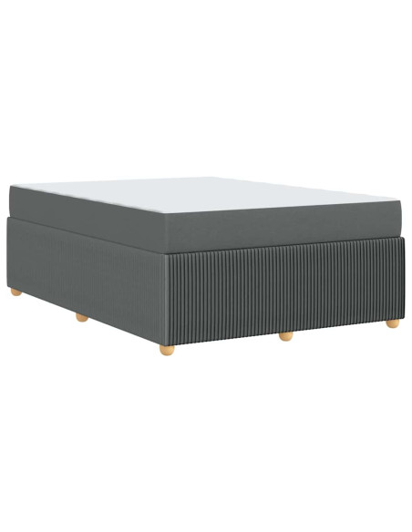 Struttura del letto Grigio scuro 160 x 200 cm Tessuto
