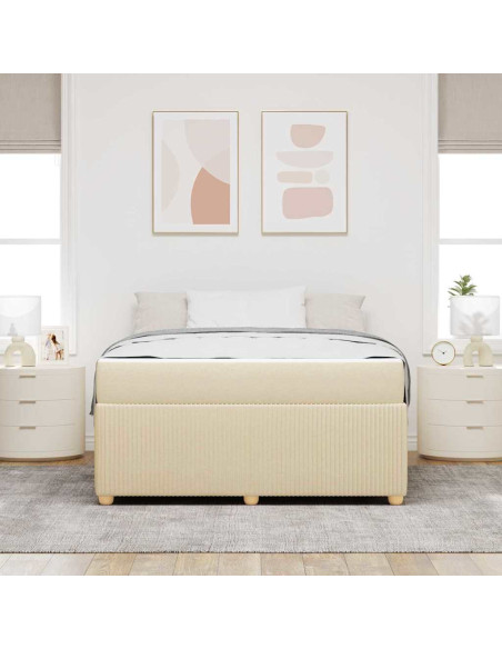 Struttura del letto Altro Crema 160 x 200 cm Tessuto