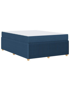 Struttura del letto con materasso Blu 160 x 200 cm Tessuto 2