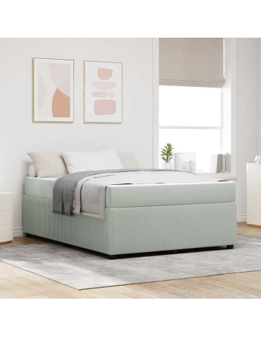 Struttura del letto Grigio chiaro 160 x 200 cm Tessuto