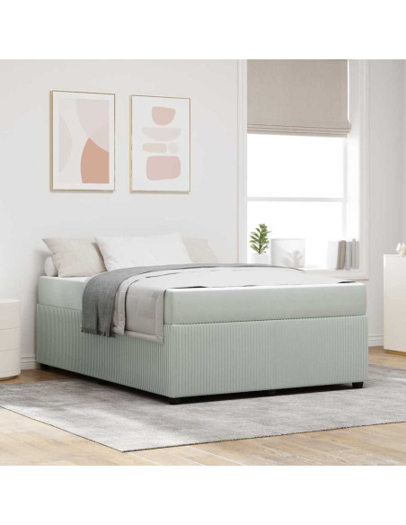 Struttura letto con materasso Altro Grigio chiaro 160 x 200 cm