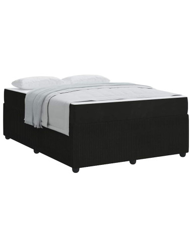 Struttura del letto con materasso Nero 160 x 200 cm Tessuto