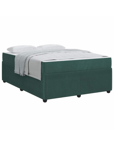 Struttura del letto Verde Scuro 160 x 200 cm Tessuto