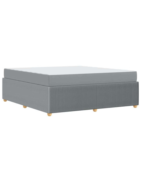 Struttura del letto Grigio chiaro 180 x 200 cm Tessuto