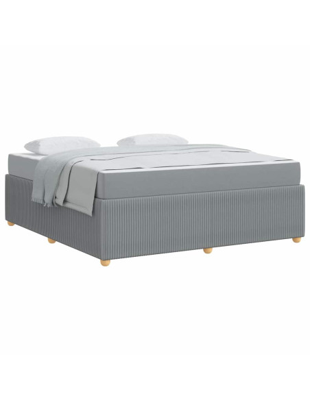 Struttura del letto Grigio chiaro 180 x 200 cm Tessuto