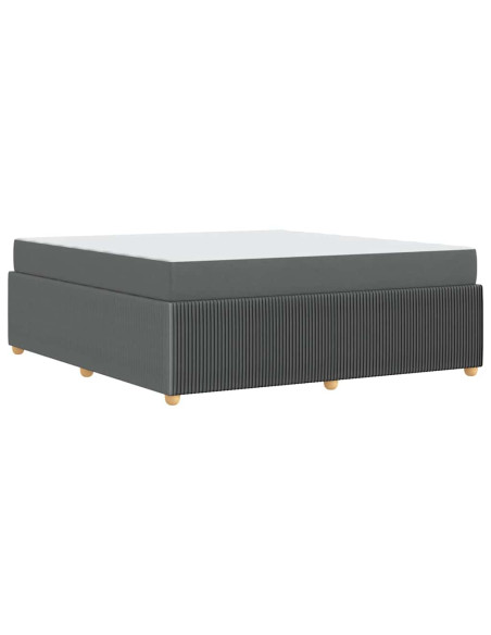 Struttura del letto Altro Grigio scuro 180 x 200 cm Tessuto