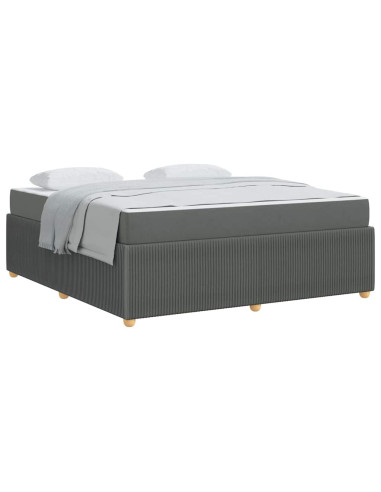 Struttura del letto Grigio scuro 180 x 200 cm Tessuto