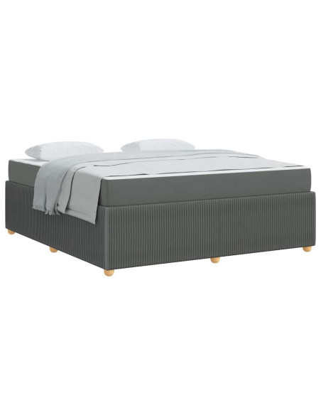 Struttura del letto Altro Grigio scuro 180 x 200 cm Tessuto