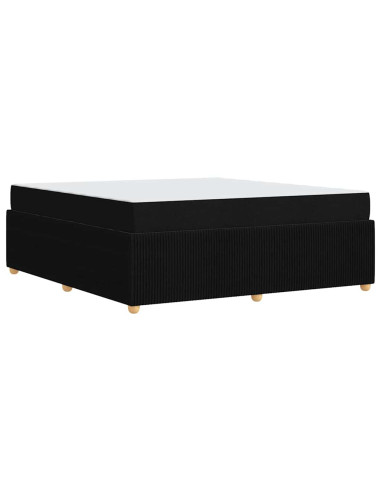 Struttura del letto con materasso Nero 180 x 200 cm Tessuto