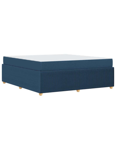 Struttura del letto con materasso Blu 180 x 200 cm Tessuto
