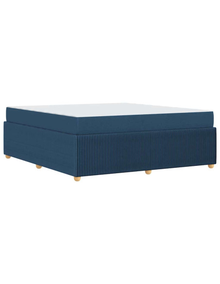 Struttura del letto con materasso Blu 180 x 200 cm Tessuto